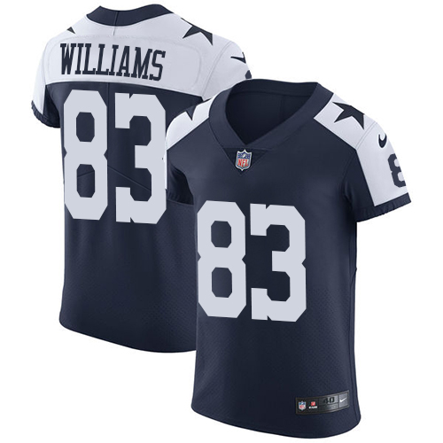 Nike Cowboys #83 Terrance Williams Navy Blue Thanksgiving Men's Stitched NFL Vapor Untouchable Throwback Elite Jersey - Click Image to Close